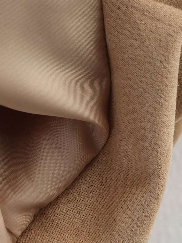 Dámská volná vintage bunda – klasický límec, dlouhý rukáv, podzimní styl