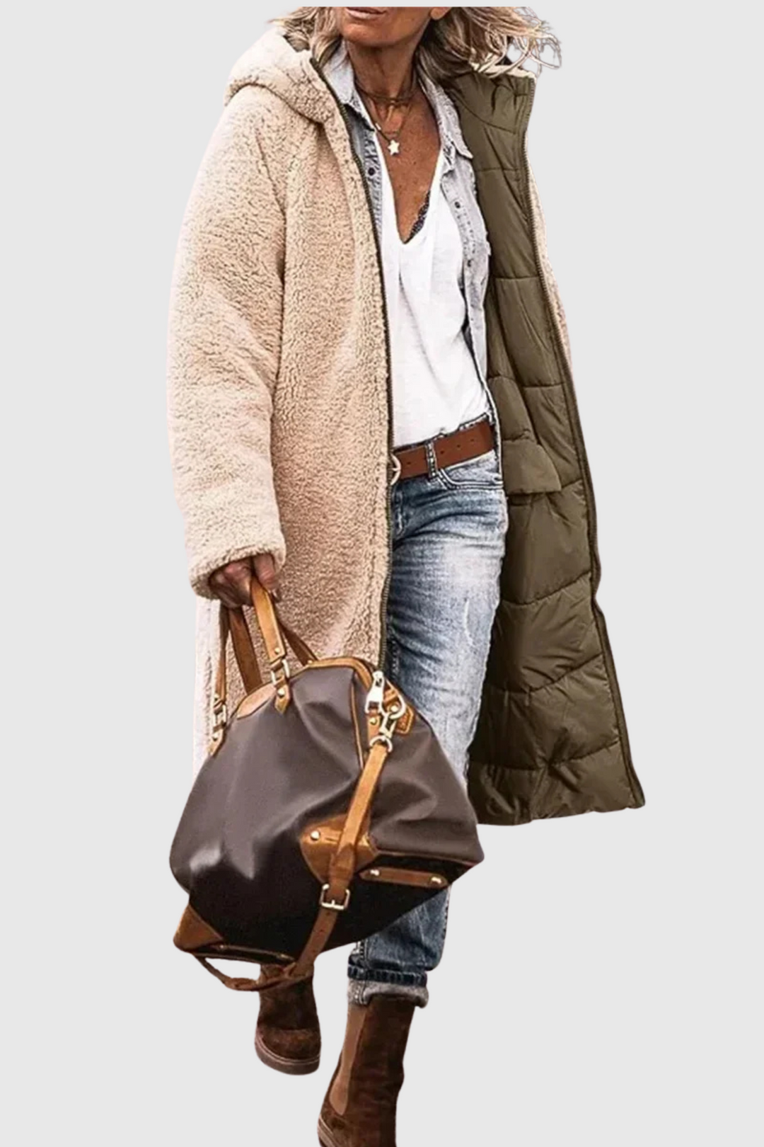 Inka | Teplá prošívaná bunda s kapucí