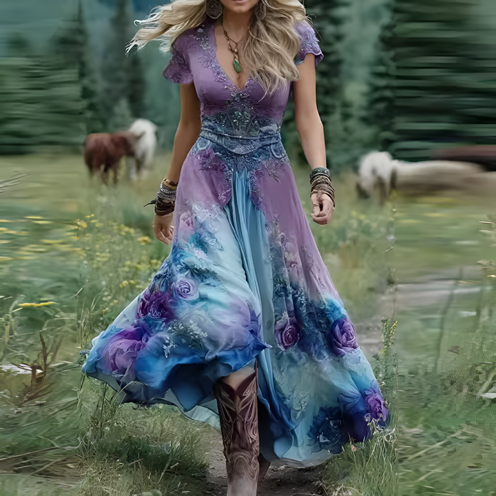 Caitríona - Elegantní květinové šaty